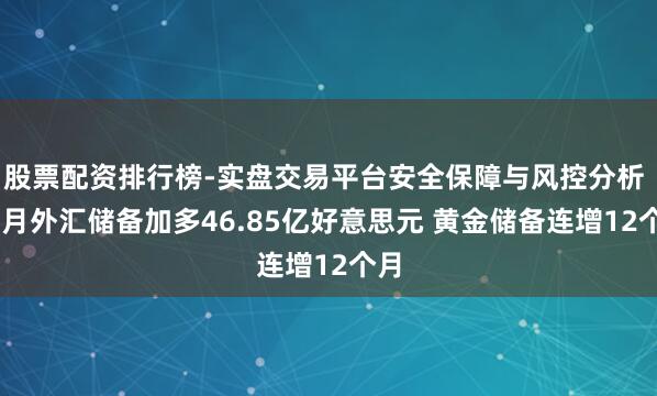 股票配资排行榜-实盘交易平台安全保障与风控分析 10月外汇储备加多46.85亿好意思元 黄金储备连增12个月