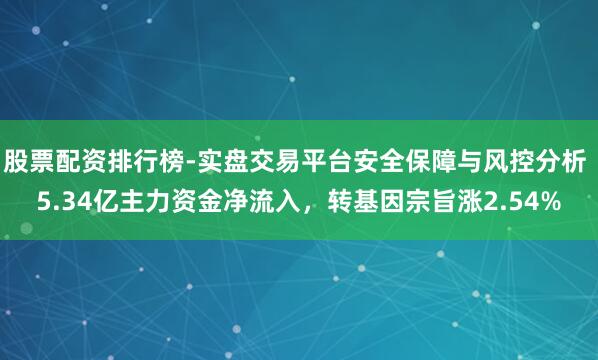 股票配资排行榜-实盘交易平台安全保障与风控分析 5.34亿主力资金净流入，转基因宗旨涨2.54%